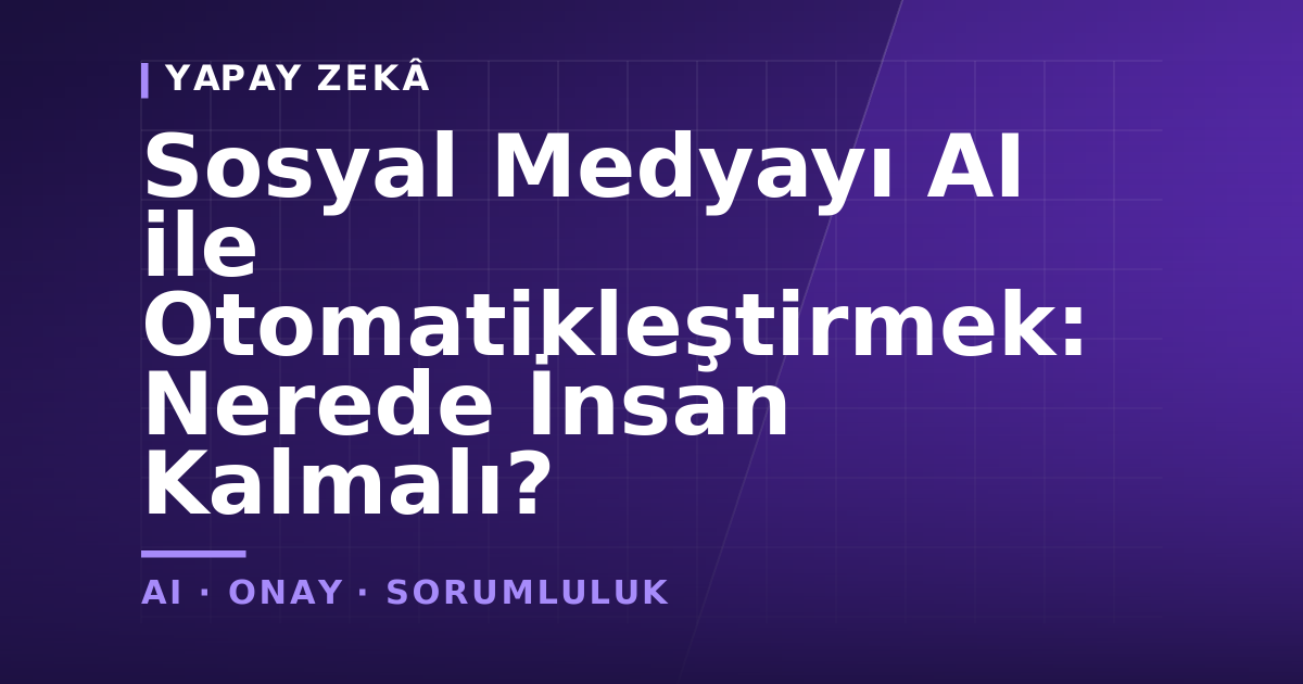 Sosyal Medyayı AI ile Otomatikleştirmek: Nerede İnsan Kalmalı?
